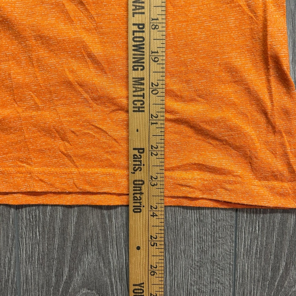 Harley Davidson Indianapolis V-Neck Graphic T-Shirt Orange Womens Small y2k - Picture 7 of 9